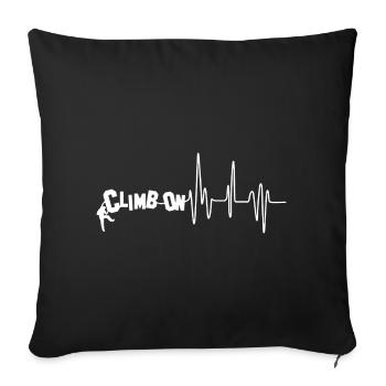 Climbing Climb On Heartbeat - Sofa pillowcase 17,3'' x 17,3'' (45 x 45 cm) - black - Front