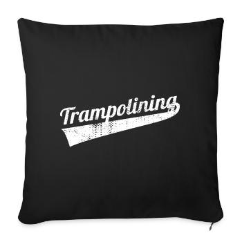 Fun trampoline jumping - Sofa pillowcase 17,3'' x 17,3'' (45 x 45 cm) - black - Front