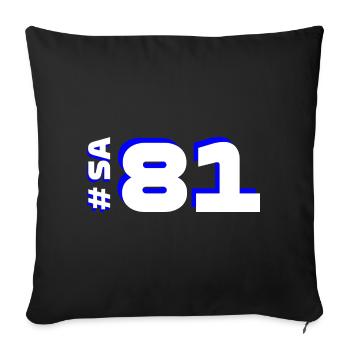 SA81 - Sofa pillowcase 17,3'' x 17,3'' (45 x 45 cm) - black - Front