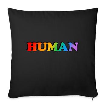 HUAMAN RAINBOW LGBT PRIDE - Housse de coussin décorative 45 x 45 cm - noir - Devant