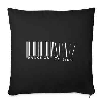 Danser hors de la ligne - Code-barres - Housse de coussin décorative 45 x 45 cm - noir - Devant