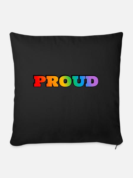 STOLZER LGBT-STOLZ - Sofakissenbezug 45 x 45 cm - Schwarz