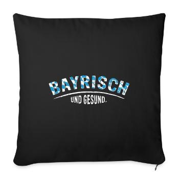 Bavarois et sain - Housse de coussin décorative 45 x 45 cm - noir - Devant