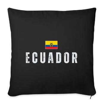 Ecuador flag, I love Ecuador - Sofa pillowcase 17,3'' x 17,3'' (45 x 45 cm) - black - Front