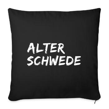 Old Swede Funny Expression Saying - Sofa pillowcase 17,3'' x 17,3'' (45 x 45 cm) - black - Front