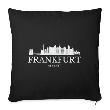Ligne de Francfort, Francfort, Allemagne - Housse de coussin décorative 45 x 45 cm - noir - Devant
