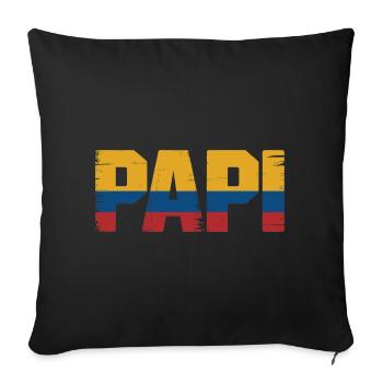 Daddy Colombia Flag – Gift for - Sofa pillowcase 17,3'' x 17,3'' (45 x 45 cm) - black - Front