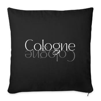 Cologne Wordmark Mirror - Sofa pillowcase 17,3'' x 17,3'' (45 x 45 cm) - black - Front