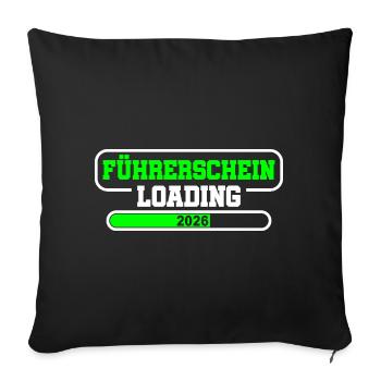Driving License 2026 Driving Test Driving License Test - Sofa pillowcase 17,3'' x 17,3'' (45 x 45 cm) - black - Front