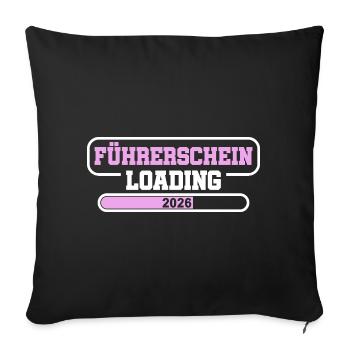 Driving License 2026 Driving Test Driving License Test - Sofa pillowcase 17,3'' x 17,3'' (45 x 45 cm) - black - Front