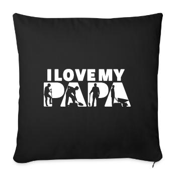 Vie agricole à Papa Farm - Housse de coussin décorative 45 x 45 cm - noir - Devant