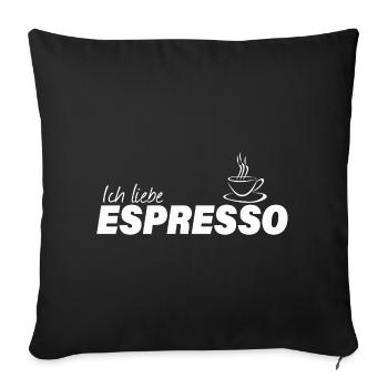 I LOVE ESPRESSO - Sofa pillowcase 17,3'' x 17,3'' (45 x 45 cm) - black - Front
