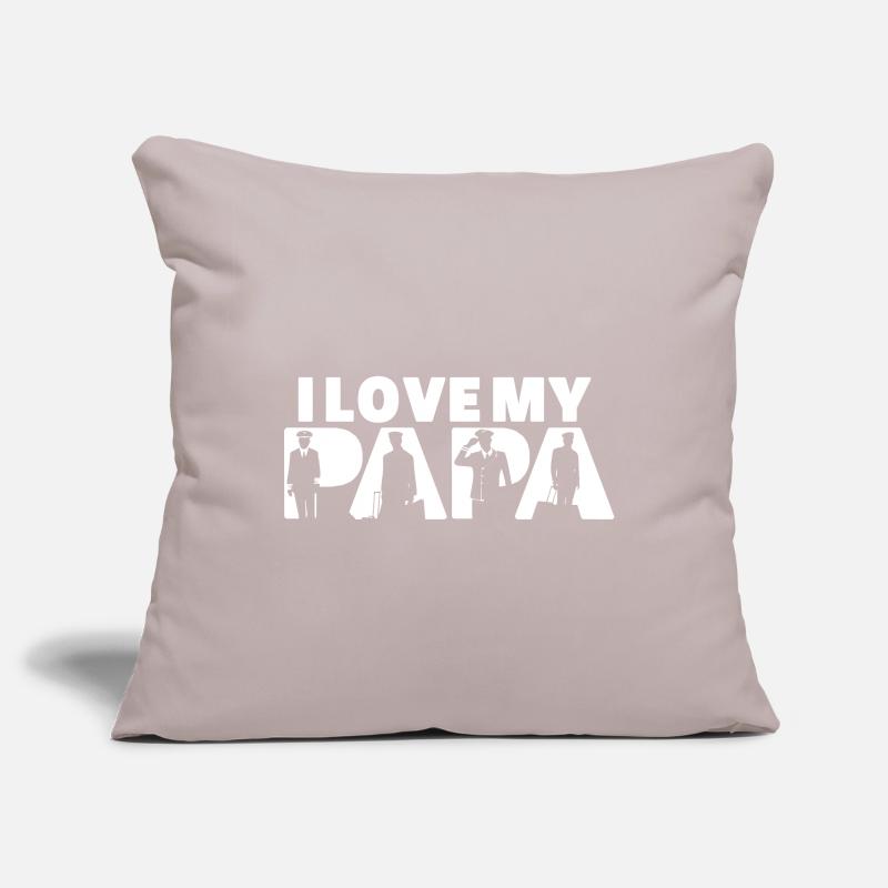 Pilot Airplane Evolution Flight Papa Pilot Dad Sofa pillowcase 17,3'' x 17,3'' (45 x 45 cm)