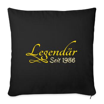 Born in 1986 - Sofa pillowcase 17,3'' x 17,3'' (45 x 45 cm) - black - Front