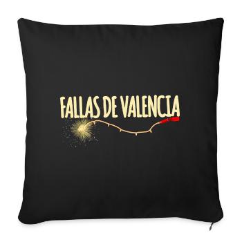 Fallas de Valencia Traca - Housse de coussin décorative 45 x 45 cm - noir - Devant