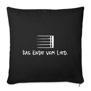 The End of the Song – Funny Music Pun - Sofa pillowcase 17,3'' x 17,3'' (45 x 45 cm) - black - Front