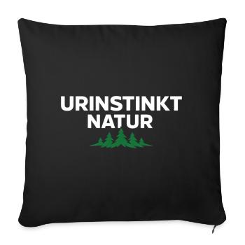 Primal Instinct Nature – Strong Nature Statement - Sofa pillowcase 17,3'' x 17,3'' (45 x 45 cm) - black - Front