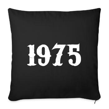 1975 - Housse de coussin décorative 45 x 45 cm - noir - Devant