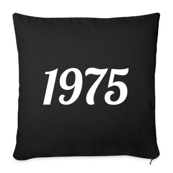 1975 - Housse de coussin décorative 45 x 45 cm - noir - Devant