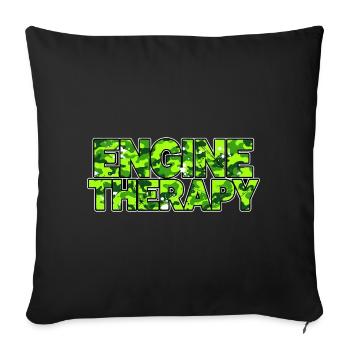 Engine Therapy Camouflage for Real Mechanics - Sofa pillowcase 17,3'' x 17,3'' (45 x 45 cm) - black - Front