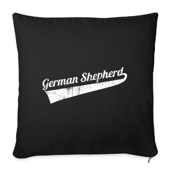 German Shepherd - Sofa pillowcase 17,3'' x 17,3'' (45 x 45 cm) - black - Front