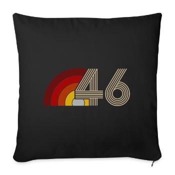 Astro Vintage 80 Ans Octogénaire Fête 1946 - Housse de coussin décorative 45 x 45 cm - noir - Devant