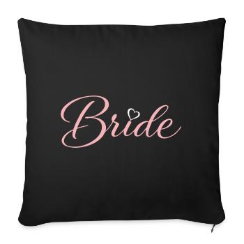 Mariée - Housse de coussin décorative 45 x 45 cm - noir - Devant