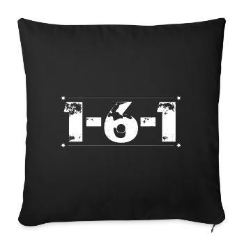 1 6 1 Number Number Grunge Typography Graphic - Sofa pillowcase 17,3'' x 17,3'' (45 x 45 cm) - black - Front