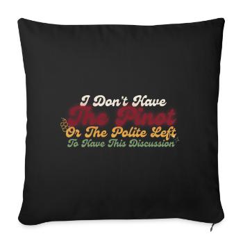 Je n’ai pas le pivot – Polite Left Tee - Housse de coussin décorative 45 x 45 cm - noir - Devant
