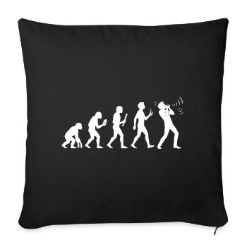 Instrument Harmonica Evolution Harmonica - Sofa pillowcase 17,3'' x 17,3'' (45 x 45 cm) - black - Front