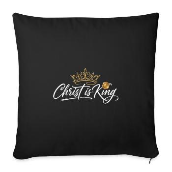 Christ is King - Krone Design - Housse de coussin décorative 45 x 45 cm - noir - Devant