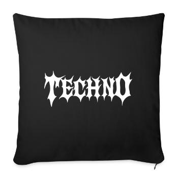 Gothic Techno logo - Sofa pillowcase 17,3'' x 17,3'' (45 x 45 cm) - black - Front