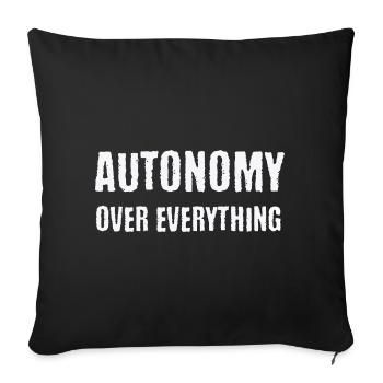 Autonomie über alles Neurodivergente PDA-Geschenk - Sofakissenbezug 45 x 45 cm - Schwarz - Vorne