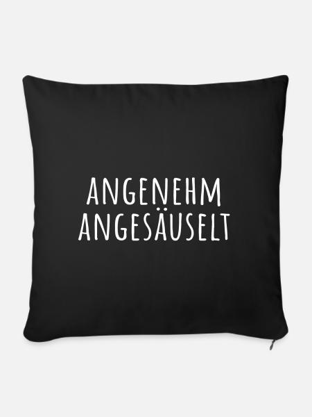 angenehm angesäuselt - Sofakissenbezug 45 x 45 cm - Schwarz