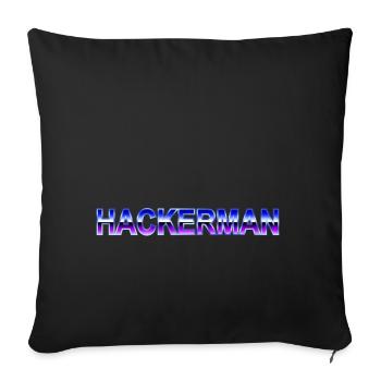 Hackerman - Housse de coussin décorative 45 x 45 cm - noir - Devant