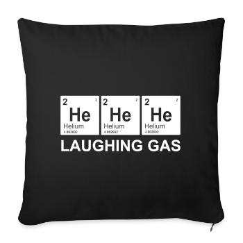 Hey Hey Hey helium laughing gas - Sofa pillowcase 17,3'' x 17,3'' (45 x 45 cm) - black - Front