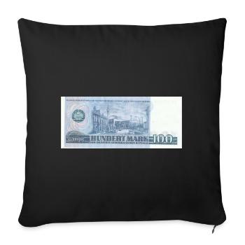 100 marks de la RDA - Housse de coussin décorative 45 x 45 cm - noir - Devant