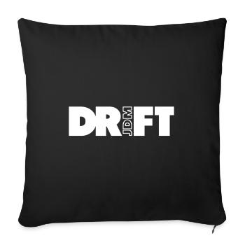 Drift JDM Japan - Sofa pillowcase 17,3'' x 17,3'' (45 x 45 cm) - black - Front