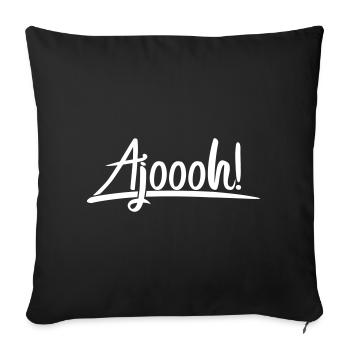 Ajoooh - Sofakissenbezug 45 x 45 cm - Schwarz - Vorne