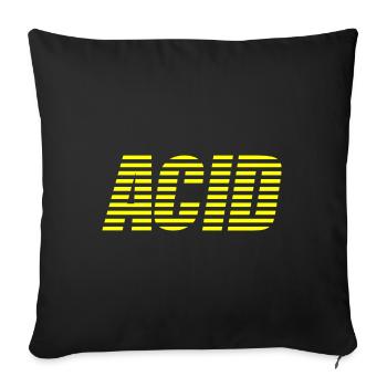 acid house techno - Housse de coussin décorative 45 x 45 cm - noir - Devant