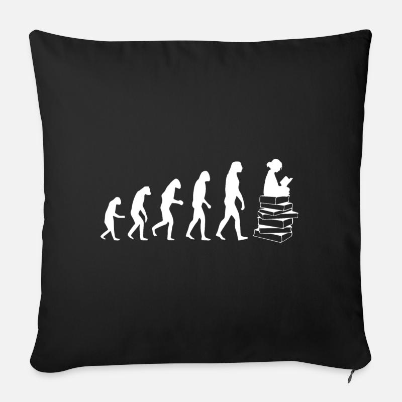 Read evolution white - Sofa pillowcase 17,3'' x 17,3'' (45 x 45 cm) - black