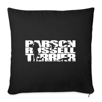Parson RUSSELL TERRIER Chien de chasse Wilsigns chiens de chasse - Housse de coussin décorative 45 x 45 cm - noir - Devant