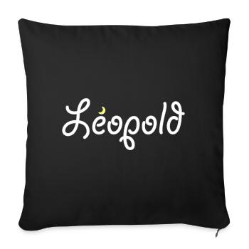 Leopold - Sofa pillowcase 17,3'' x 17,3'' (45 x 45 cm) - black - Front