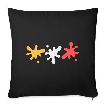 Taches de couleur dans les couleurs lesbiennes Pride - Housse de coussin décorative 45 x 45 cm - noir - Devant