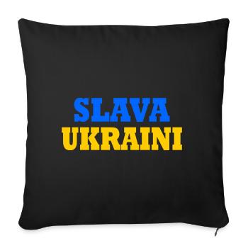 Slava ukraini - Sofa pillowcase 17,3'' x 17,3'' (45 x 45 cm) - black - Front