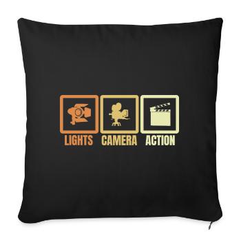 Film director - Sofa pillowcase 17,3'' x 17,3'' (45 x 45 cm) - black - Front