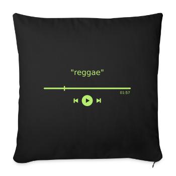 Musik Player Reggae Jamaika Music Play Button - Sofakissenbezug 45 x 45 cm - Schwarz - Vorne