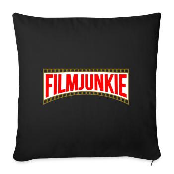 Farben änderbar | Film Junkie - Sofakissenbezug 45 x 45 cm - Schwarz - Vorne