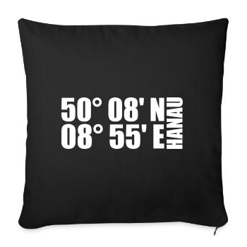 Hanau Coordinates - Sofa pillowcase 17,3'' x 17,3'' (45 x 45 cm) - black - Front