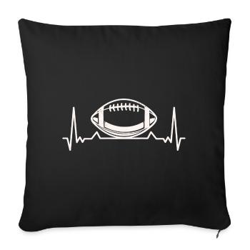 J’adore le football - Housse de coussin décorative 45 x 45 cm - noir - Devant